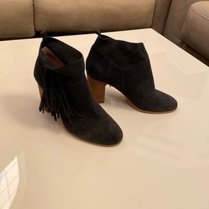Fringed ankle boots